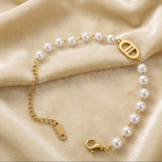Pearl bracelet 316L grade,anti-tarnished