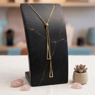 Geometric triangle drop 316L Premium Grade Anti Tarnished Necklace