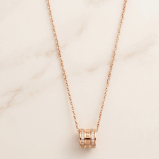 cylindrical pendants necklace 316L grade anti-tarnished