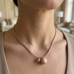 sphere pendants rose gold 316L grade anti-tarnished