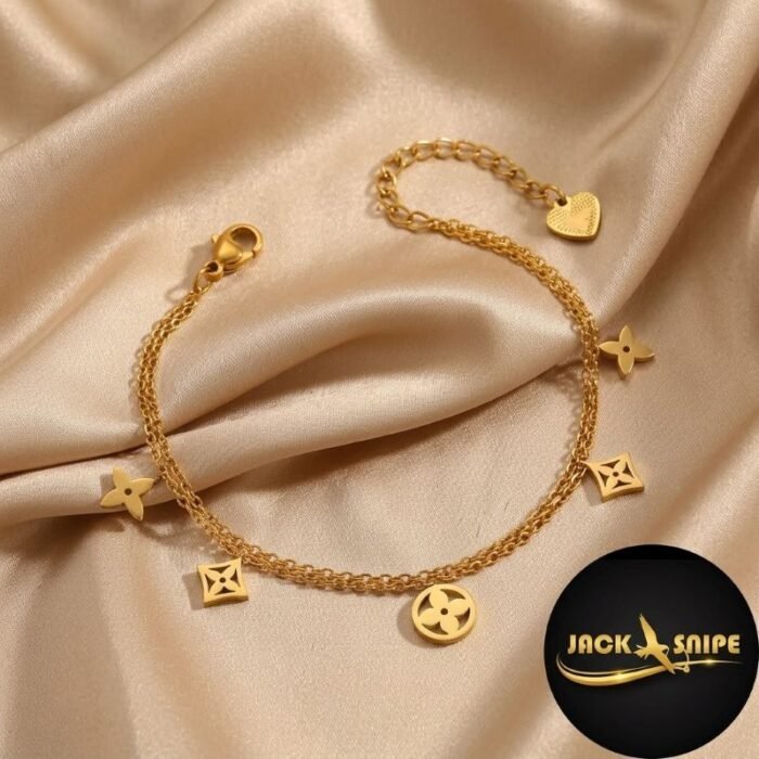 geometric & floral cut-out bracelet
